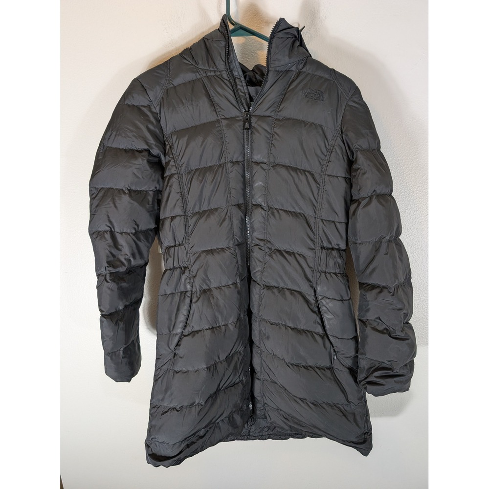 The North Face Womens M Gotham Parka Black Goose Down Puffer Jacket Hooded